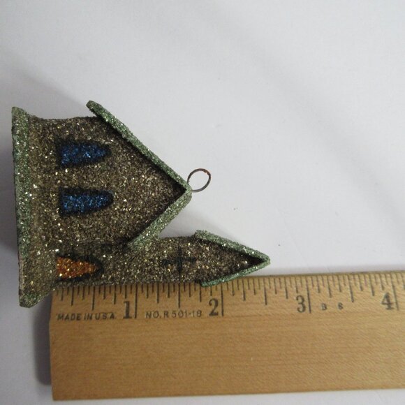 Mica Putz House Miniature Ornament 1950s Japan Christmas Village Church Vintage - Picture 10 of 10